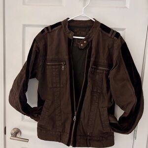 Guess Men's Dark Brown Military Jacket